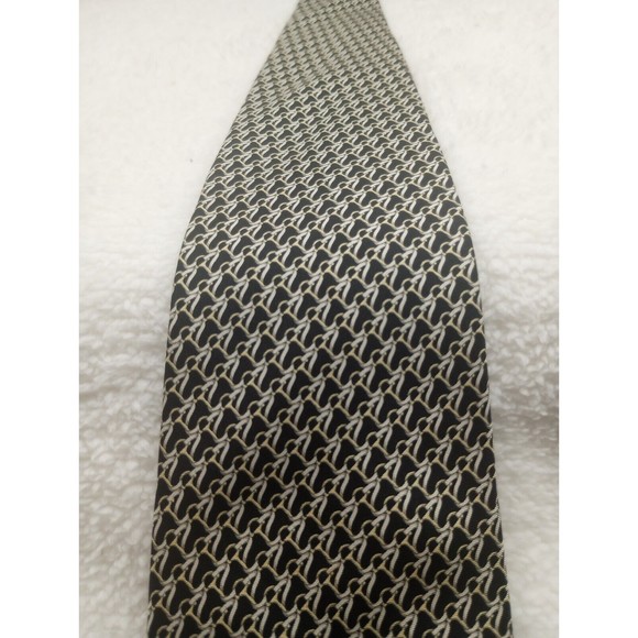 Beaufort Tie Rack Men's Luxury Tie 100% Silk Made In Italy Smooth Geometric EUC - Picture 11 of 16